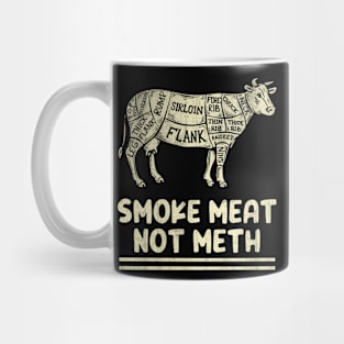 Smoke Meat Not Meth Cow Beef Barbecue Animal Mug